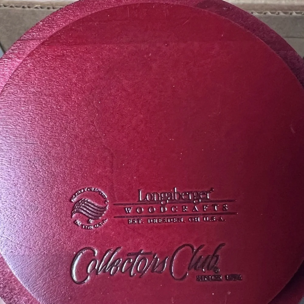 LONGABERGER COLLECTORS CLUB 2010 Candy Apple Basket Set NIB w/Box & Card